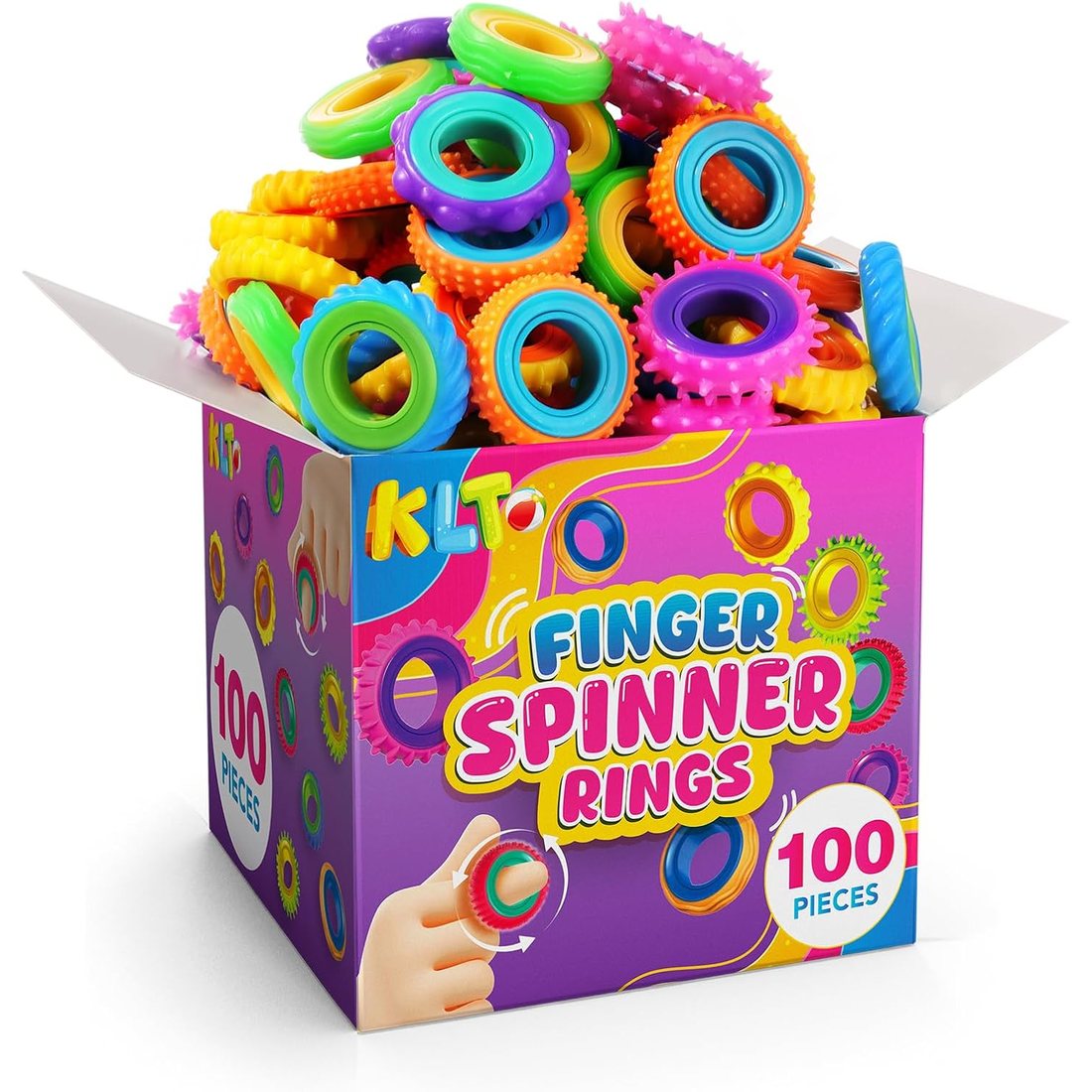 KLT Build-Your-Own Spinner Rings, 100 Pack