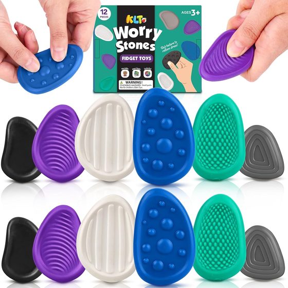 KLT Firm Worry Stones, 12 Pack