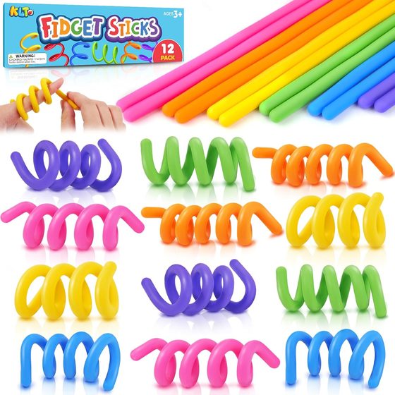 KLT Long Creative Fidget Sticks, 12 Pack
