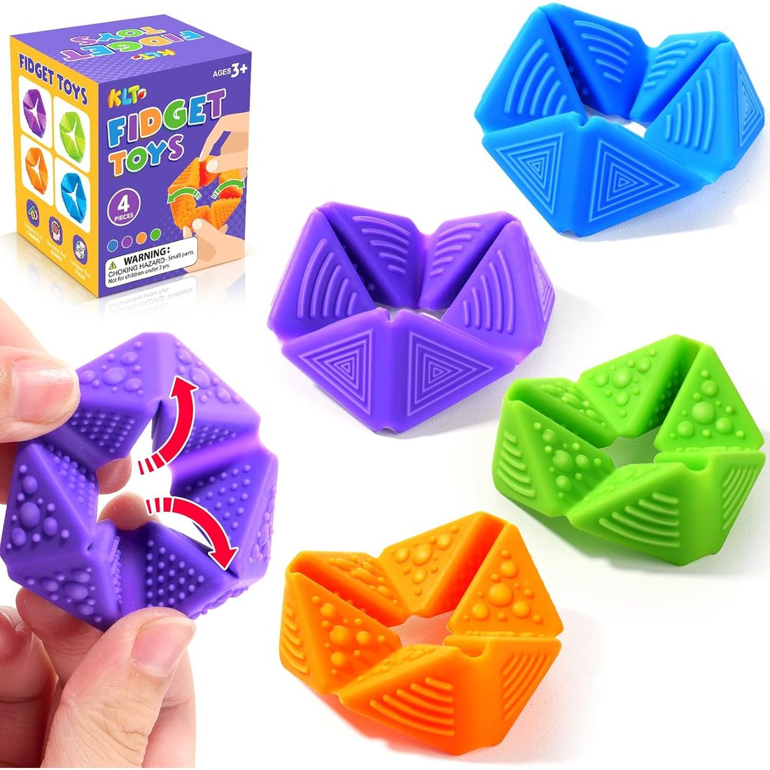 KLT Silicone Sensory Flip Cube